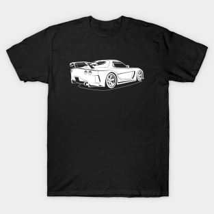 rx7 veilside white print T-Shirt